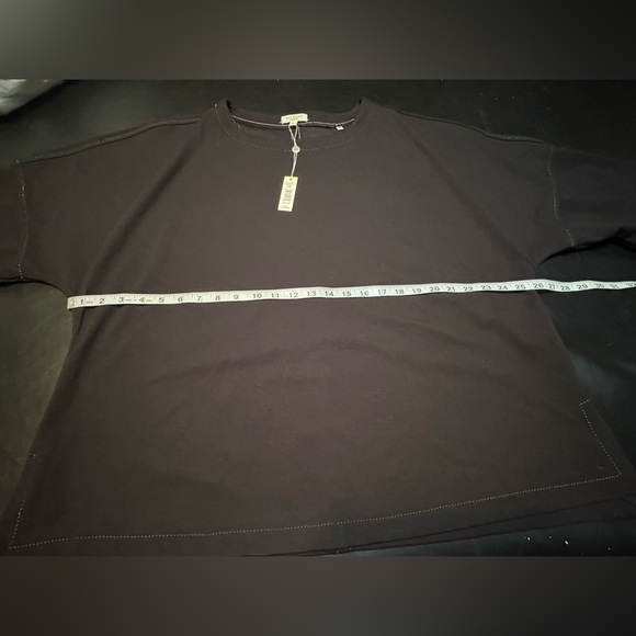 Max Studio Black Top with white thread trim & Wide Leg Trousers Set 2X MSRP $198 - Picture 9 of 16